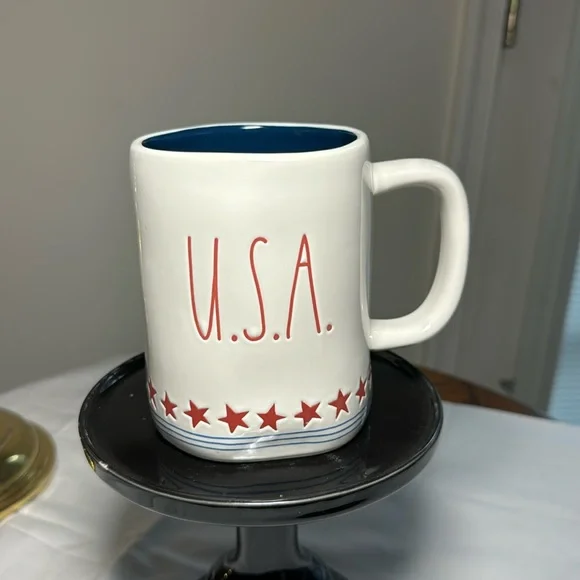 USA with Stars and Stripes coffee/ tea mug - Picture 1 of 6
